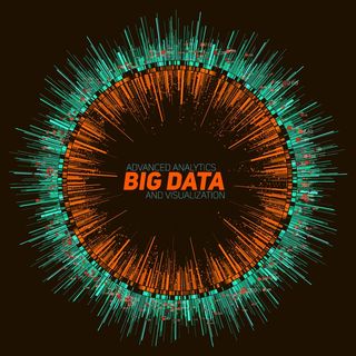 抽象圆形大数据可视化。