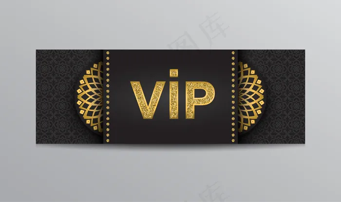 曼陀罗贵宾票eps,ai矢量模版下载