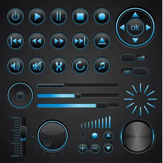 深色背景上的音乐元素。