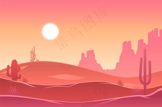 沙漠景观-视频会议的背景