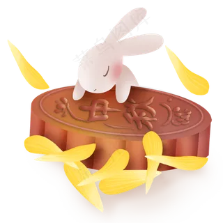 中秋节月饼上的玉兔