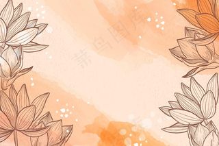 水彩背景与手绘元素