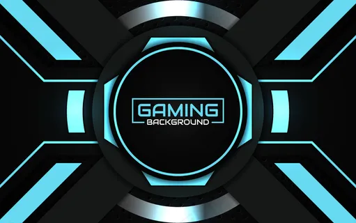 抽象的未来黑色和蓝色游戏背景