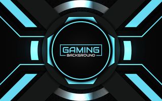 抽象的未来黑色和蓝色游戏背景