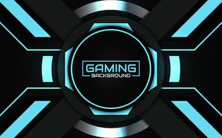 抽象的未来黑色和蓝色游戏背景