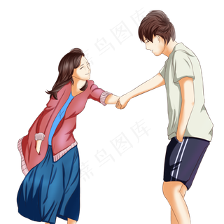 有情人终成眷属姻缘情缘缘分卡通