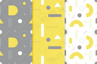 无缝黄灰色图案系列