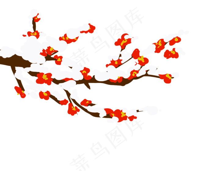 寒冬 冬季梅花(2500X2000(DPI:300))psd模版下载