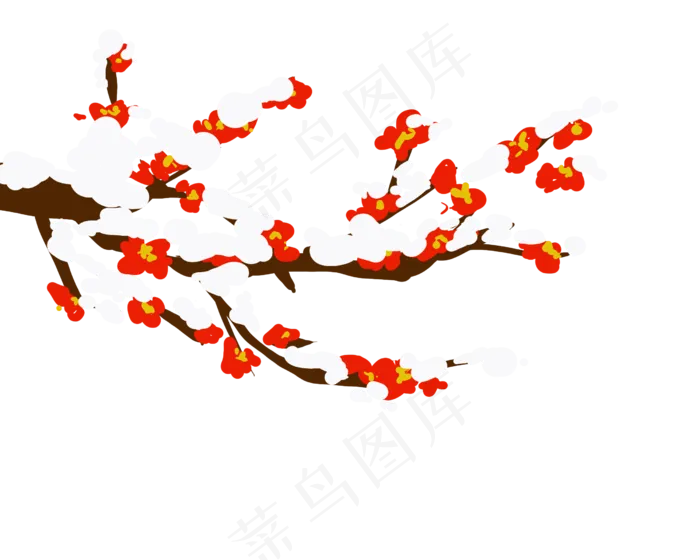 寒冬 冬季梅花(2500X2000(DPI:300))psd模版下载