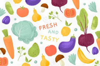 水果和蔬菜背景