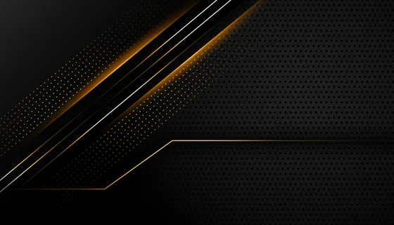 暗黑色背景与发光线设计