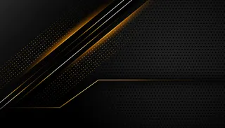 暗黑色背景与发光线设计