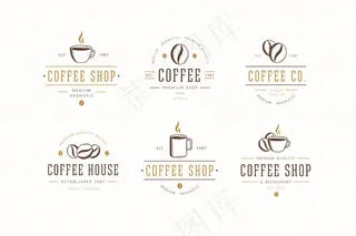 咖啡店复古标志系列