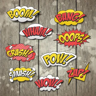 木质背景上设置生动多彩的卡通音效