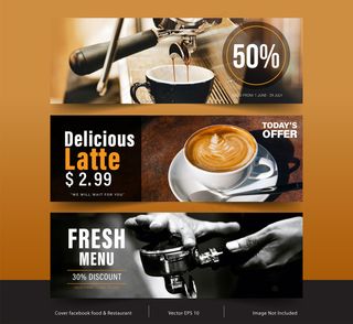 为社交网络设计横幅banner，为广告设计脸谱封面模板