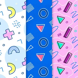 抽象手绘孟菲斯图案