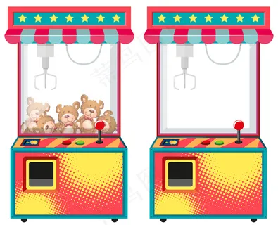 带玩偶的街机游戏机