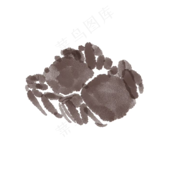 水墨水彩螃蟹蟹黄青蟹(2000X2000(DPI:72))psd模版下载