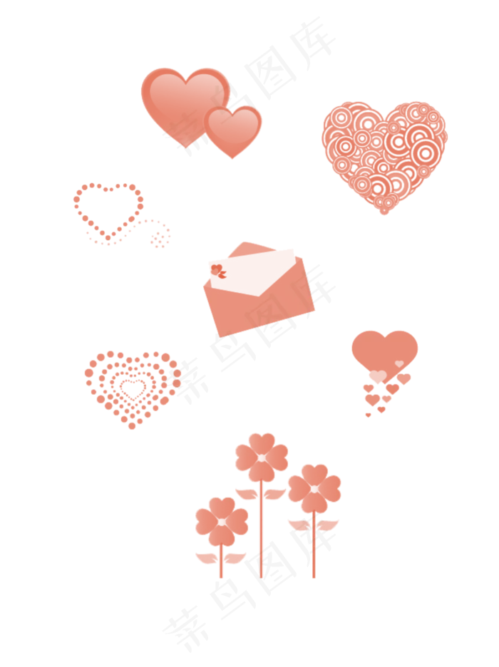 情人节装饰图案元素可商用元素(1024X1369(DPI:300))psd模版下载