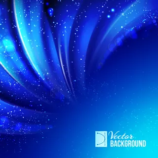 落在蓝色发光光线背景上的雪 落在蓝色发光光线背景上的雪