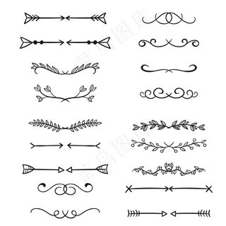 手绘装饰分隔包
