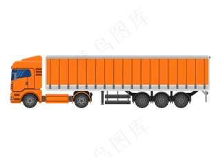 双11橙色物流大货车