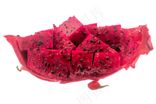 切块红心火龙果