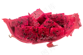 切块红心火龙果