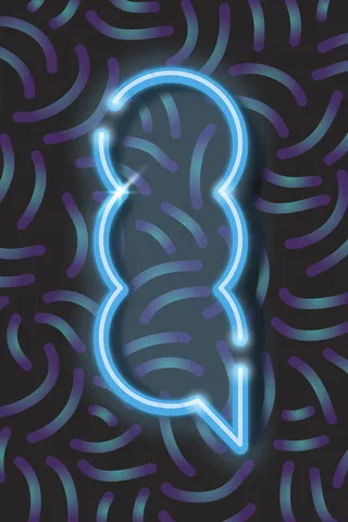 蓝色语音气球背景