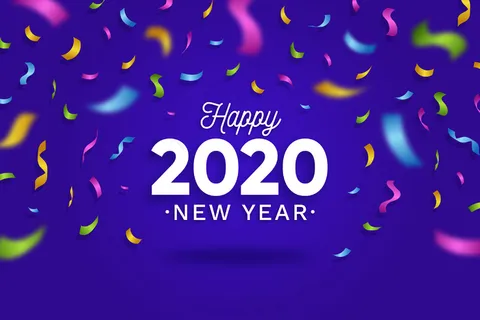 彩纸背景2020新年