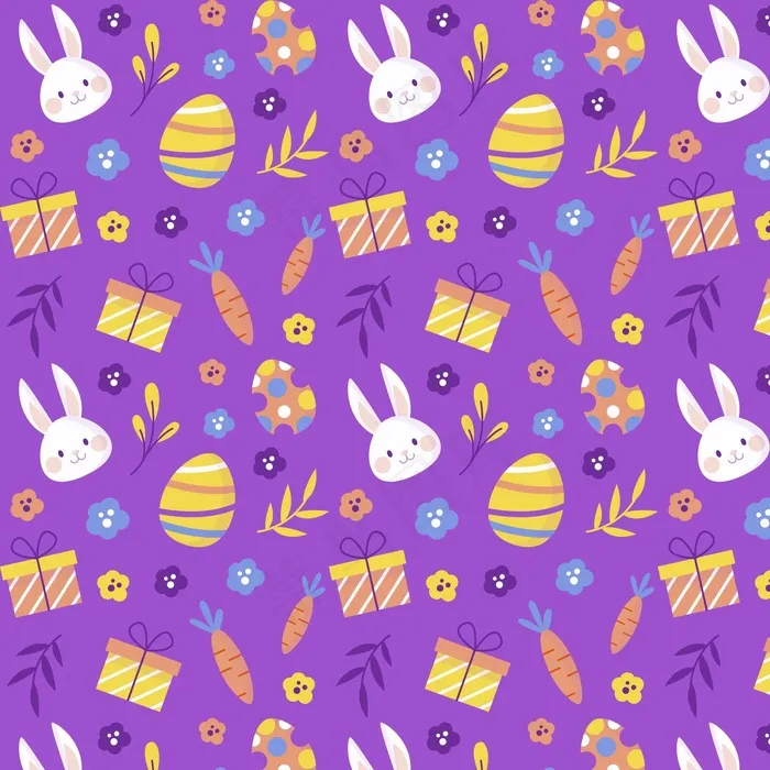 平面设计复活节图案eps,ai矢量模版下载