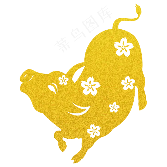 牛年烫金剪纸装饰素材(2952X2000(DPI:300))ai矢量模版下载