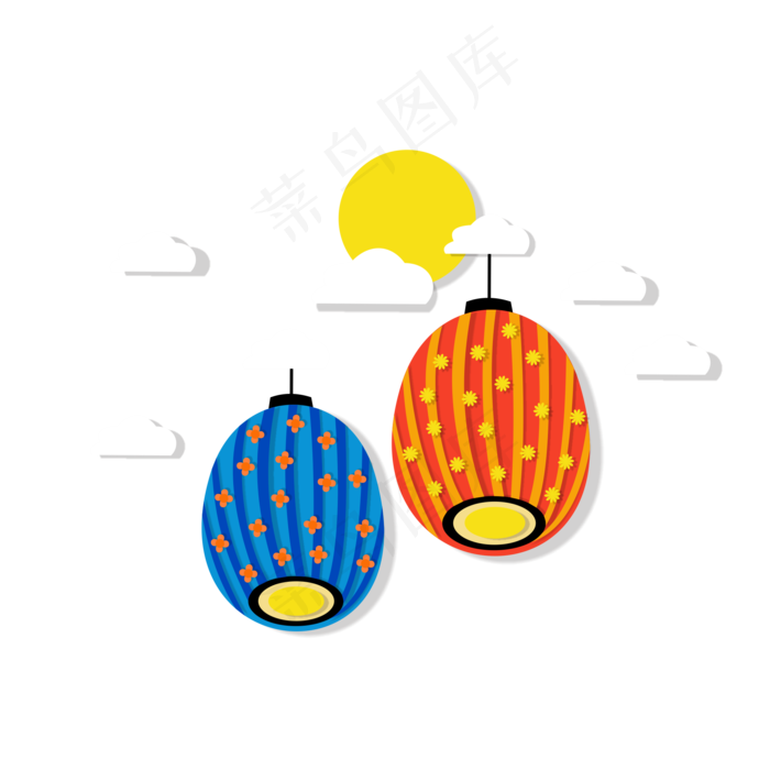 中秋节设计元素之吉祥灯笼