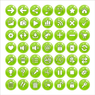 按钮gui风格果冻颜色绿色。