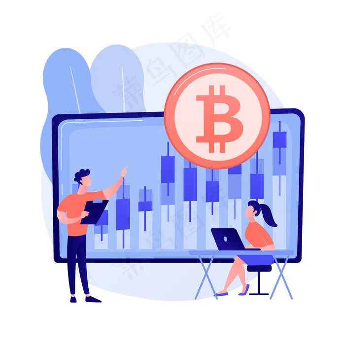 加密货币交易台抽象概念说明eps,ai矢量模版下载
