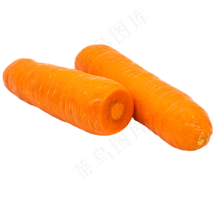 两个胡萝卜装饰