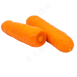 两个胡萝卜装饰