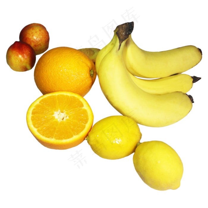 黄色夏季水果组合(3333*3333px 300 dpi )