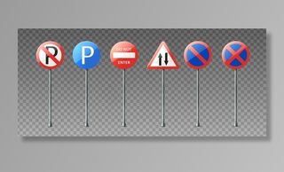 真实收集显示方向的警告和信息路标