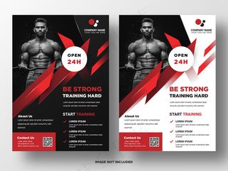 健身推广宣传单,DM传单模板