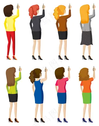 八位女士在写作