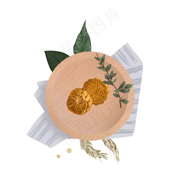  美食中秋月饼 (2000X2000(DPI:150))psd模版下载