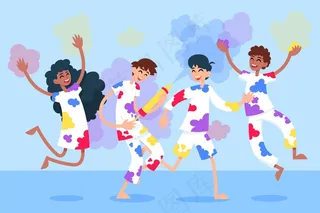 庆祝胡里节的人们