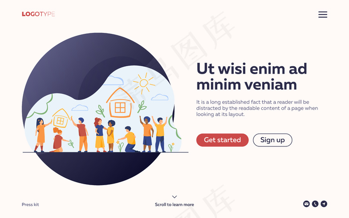 拿着蜡笔回家的孩子们