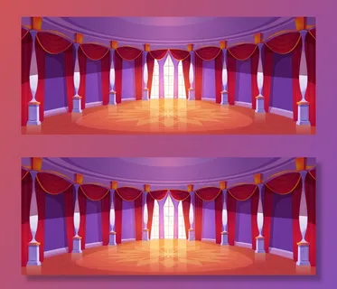 中世纪皇家城堡的舞厅内部