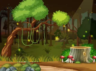 魔法森林风景背景