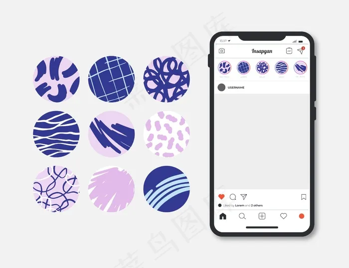 水彩模板精选集eps,ai矢量模版下载