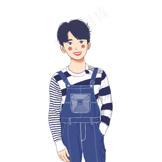 手绘可爱邻家阳光小哥哥