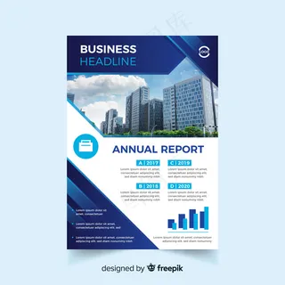 带照片的抽象商务宣传单,DM传单