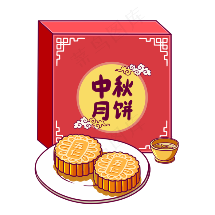 中秋礼盒月饼(3000X3000(DPI:300))psd模版下载
